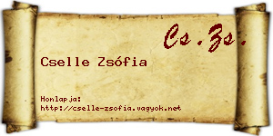 Cselle Zsófia névjegykártya