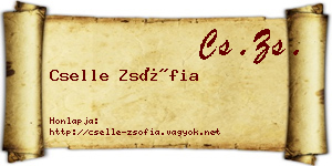 Cselle Zsófia névjegykártya