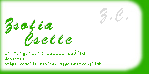 zsofia cselle business card